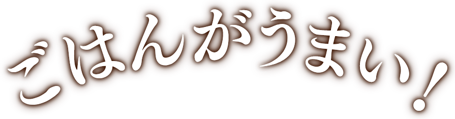ごはんがうまい！