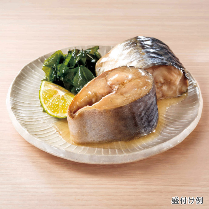 缶詰日本のさば水煮の盛り付け画像